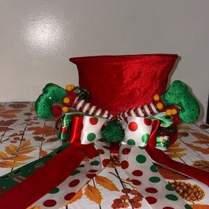 Elf hat tree topper